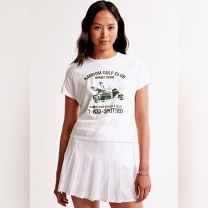 A&F "Random Golf Club Graphic Skimming Tee," size S